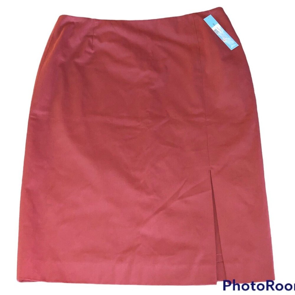 Antonio Melani Women's Sz 14 Stretch Pencil Skirt Deep Coral Work Career NWT